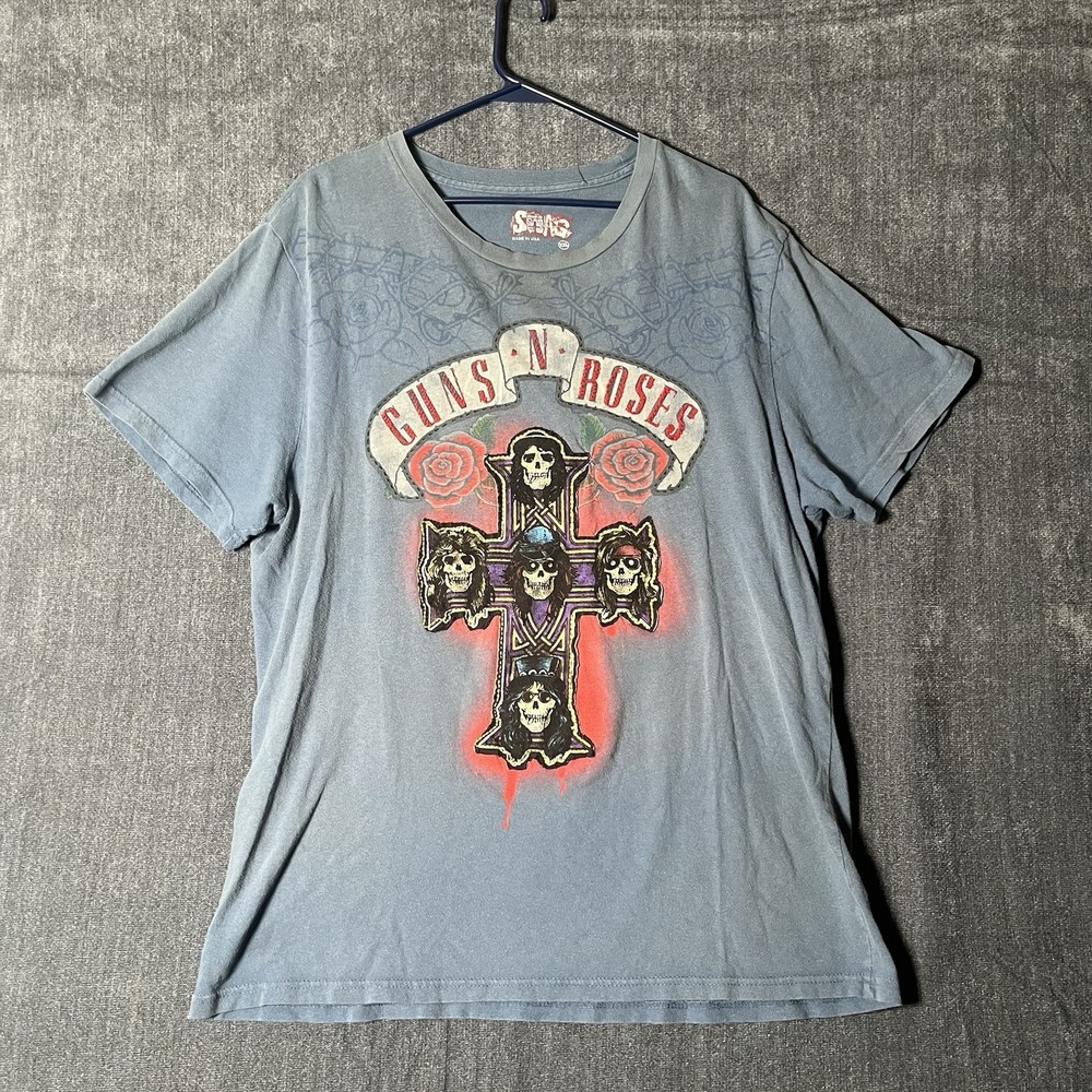 Guns N Roses Appetite For Destruction Graphic T Shirt Men's XXL Gray SWAG Tag